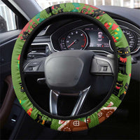 Love Black Cat Christmas Steering Wheel Cover Xmas Holiday Patterns - Wonder Print Shop