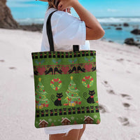 Love Black Cat Christmas Tote Bag Xmas Holiday Patterns - Wonder Print Shop