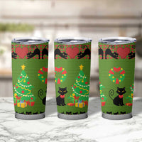 Love Black Cat Christmas Tumbler Cup Xmas Holiday Patterns - Wonder Print Shop
