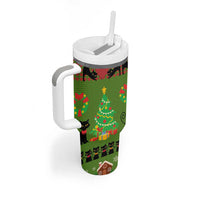Love Black Cat Christmas Tumbler With Handle Xmas Holiday Patterns - Wonder Print Shop
