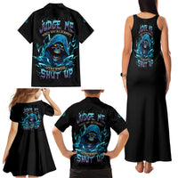 Judge Me When Mad Reaper Skull Family Matching Tank Maxi Dress and Hawaiian Shirt - Wonder Print Shop