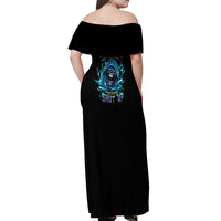 Judge Me When Mad Reaper Skull Off Shoulder Maxi Dress - Wonder Print Shop