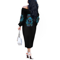 Judge Me When Mad Reaper Skull Off The Shoulder Long Sleeve Dress - Wonder Print Shop