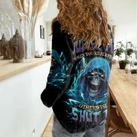 Judge Me When Mad Reaper Skull Women Casual Shirt - Wonder Print Shop