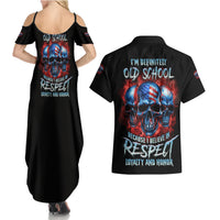 I Believe In Respect 3 Skulls Couples Matching Summer Maxi Dress and Hawaiian Shirt - Wonder Print Shop