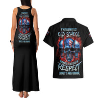 I Believe In Respect 3 Skulls Couples Matching Tank Maxi Dress and Hawaiian Shirt - Wonder Print Shop
