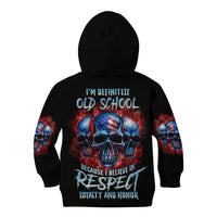 I Believe In Respect 3 Skulls Kid Hoodie - Wonder Print Shop