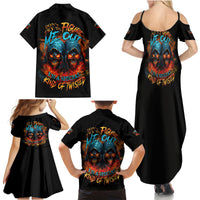 Don't Try To Figure Me Out Skull Reaper Family Matching Summer Maxi Dress and Hawaiian Shirt - Wonder Print Shop