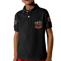 Don't Try To Figure Me Out Skull Reaper Kid Polo Shirt - Wonder Print Shop