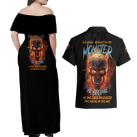 Why Should I Apologize For The Monster Couples Matching Off Shoulder Maxi Dress and Hawaiian Shirt - Wonder Print Shop