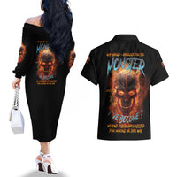 Why Should I Apologize For The Monster Couples Matching Off The Shoulder Long Sleeve Dress and Hawaiian Shirt - Wonder Print Shop