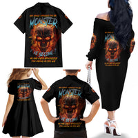 Why Should I Apologize For The Monster Family Matching Off Shoulder Long Sleeve Dress and Hawaiian Shirt - Wonder Print Shop