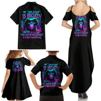 My Give A F Reaper Purple Family Matching Summer Maxi Dress and Hawaiian Shirt - Wonder Print Shop