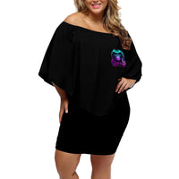 My Give A F Reaper Purple Off Shoulder Short Dress - Wonder Print Shop