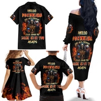 Drink With You Again Reaper Family Matching Off Shoulder Long Sleeve Dress and Hawaiian Shirt - Wonder Print Shop