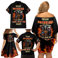 Drink With You Again Reaper Family Matching Off Shoulder Short Dress and Hawaiian Shirt - Wonder Print Shop