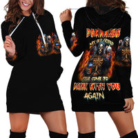 Drink With You Again Reaper Hoodie Dress - Wonder Print Shop