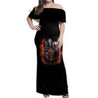 Drink With You Again Reaper Off Shoulder Maxi Dress - Wonder Print Shop