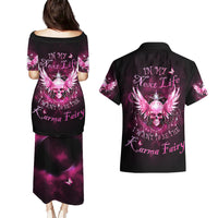 Karma Fairy Skull - In My Next Life Couples Matching Puletasi Dress and Hawaiian Shirt - Wonder Print Shop