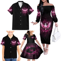 Karma Fairy Skull - In My Next Life Family Matching Off Shoulder Long Sleeve Dress and Hawaiian Shirt - Wonder Print Shop