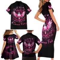 Karma Fairy Skull - In My Next Life Family Matching Short Sleeve Bodycon Dress and Hawaiian Shirt - Wonder Print Shop