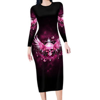Karma Fairy Skull - In My Next Life Long Sleeve Bodycon Dress - Wonder Print Shop