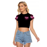 Karma Fairy Skull - In My Next Life Raglan Cropped T Shirt - Wonder Print Shop