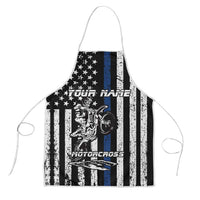 Personalized Motocross Rider Apron with Splash Pattern and Dirt Bike Jump Illustration - Wonder Print Shop