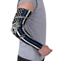 Personalized Motocross Rider Arm Sleeves with Splash Pattern and Dirt Bike Jump Illustration - Wonder Print Shop
