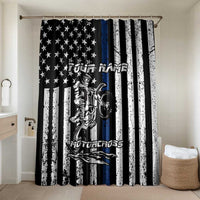 Personalized Motocross Rider Bathroom Set with Splash Pattern and Dirt Bike Jump Illustration - Wonder Print Shop