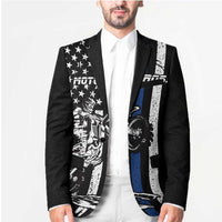Personalized Motocross Rider Blazer with Splash Pattern and Dirt Bike Jump Illustration - Wonder Print Shop