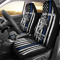 Personalized Motocross Rider Car Seat Cover with Splash Pattern and Dirt Bike Jump Illustration - Wonder Print Shop