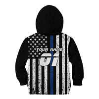 Personalized Motocross Rider Kid Hoodie with Splash Pattern and Dirt Bike Jump Illustration - Wonder Print Shop