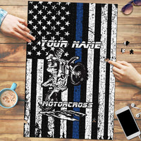 Personalized Motocross Rider Puzzle with Splash Pattern and Dirt Bike Jump Illustration - Wonder Print Shop