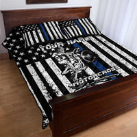 Personalized Motocross Rider Quilt Bed Set with Splash Pattern and Dirt Bike Jump Illustration - Wonder Print Shop