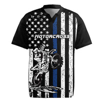 Personalized Motocross Rider Rugby Jersey with Splash Pattern and Dirt Bike Jump Illustration - Wonder Print Shop