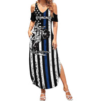 Personalized Motocross Rider Summer Maxi Dress with Splash Pattern and Dirt Bike Jump Illustration - Wonder Print Shop