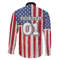 Personalized Motocross Rider Family Matching Off Shoulder Maxi Dress and Hawaiian Shirt with American Flag and Thin Blue Line Pattern - Wonder Print Shop