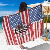 Personalized Motocross Rider Sarong with American Flag and Thin Blue Line Pattern - Wonder Print Shop