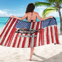 Personalized Motocross Rider Sarong with American Flag and Thin Blue Line Pattern - Wonder Print Shop