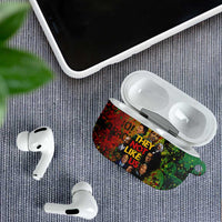 Black History Portrait Collage AirPods Case Africa Empowering They Not Like Us Quote in Grunge Paint - Wonder Print Shop