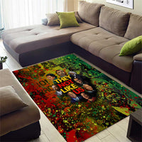 Black History Portrait Collage Area Rug Africa Empowering They Not Like Us Quote in Grunge Paint - Wonder Print Shop