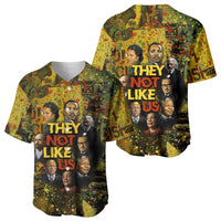 Black History Portrait Collage Baseball Jersey Africa Empowering They Not Like Us Quote in Grunge Paint - Wonder Print Shop