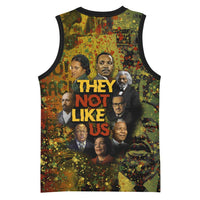 Black History Portrait Collage Basketball Jersey Africa Empowering They Not Like Us Quote in Grunge Paint - Wonder Print Shop