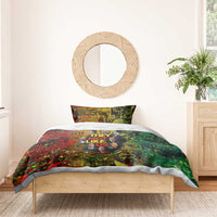 Black History Portrait Collage Bedding Set Africa Empowering They Not Like Us Quote in Grunge Paint - Wonder Print Shop