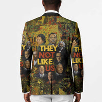 Black History Portrait Collage Blazer Africa Empowering They Not Like Us Quote in Grunge Paint - Wonder Print Shop