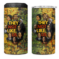 Black History Portrait Collage 4 in 1 Can Cooler Tumbler Africa Empowering They Not Like Us Quote in Grunge Paint - Wonder Print Shop