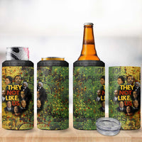 Black History Portrait Collage 4 in 1 Can Cooler Tumbler Africa Empowering They Not Like Us Quote in Grunge Paint - Wonder Print Shop