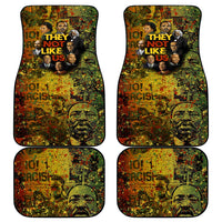 Black History Portrait Collage Car Mats Africa Empowering They Not Like Us Quote in Grunge Paint - Wonder Print Shop