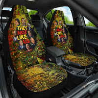 Black History Portrait Collage Car Seat Cover Africa Empowering They Not Like Us Quote in Grunge Paint - Wonder Print Shop